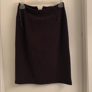 Pinstriped pencil skirt